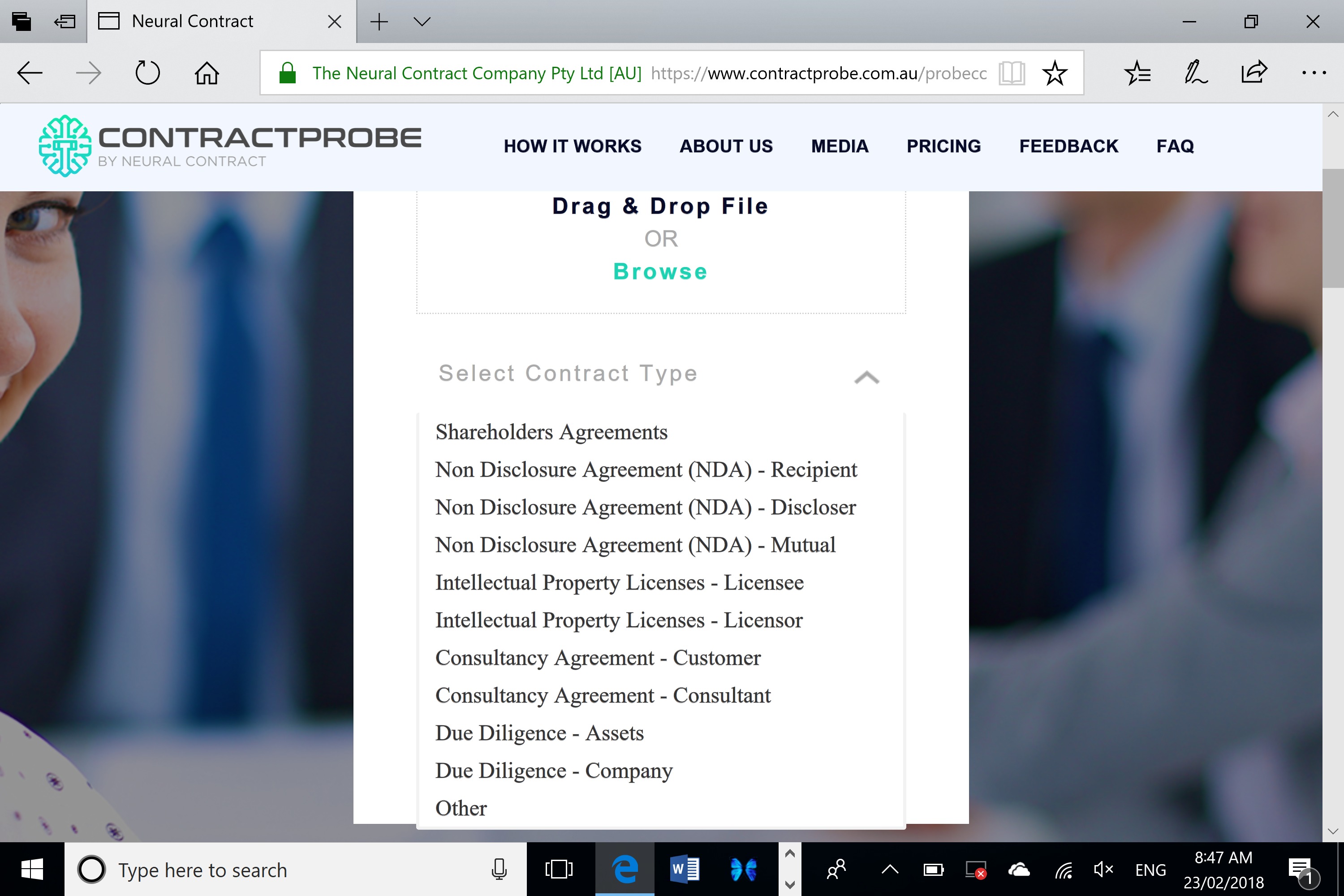 neural network contractprobe